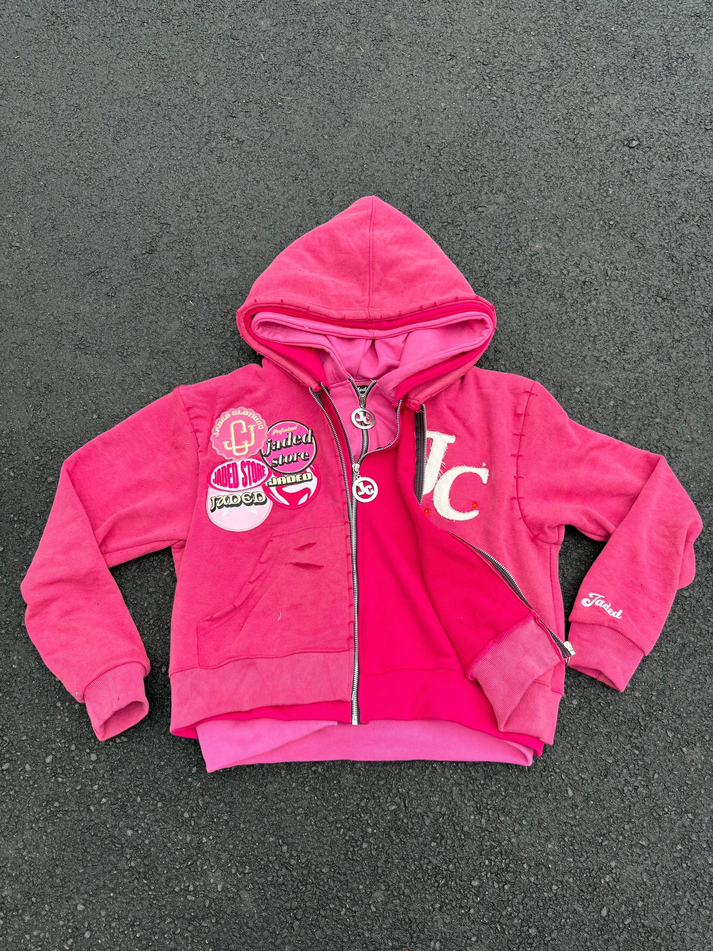 PINK JADED TRIPLE HOODIE