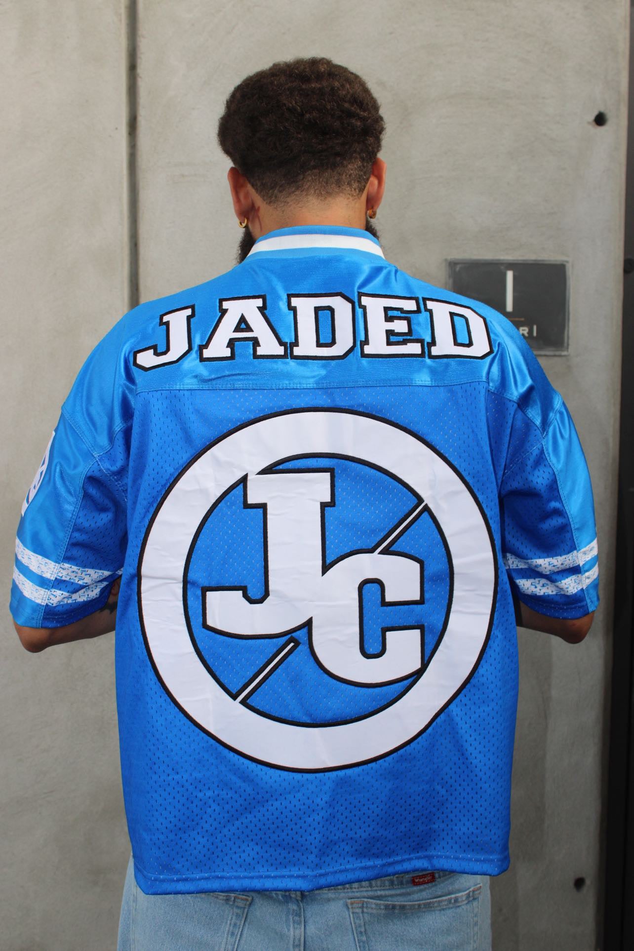 BLUE RHINESTONE JERSEY